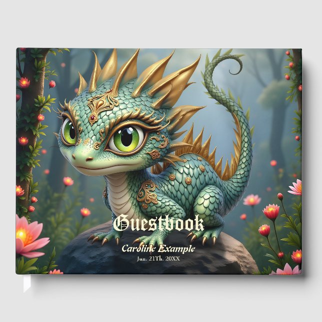 Auren – Kleiner Smaragd-Walddrache  Gästebuch (Vorderseite)