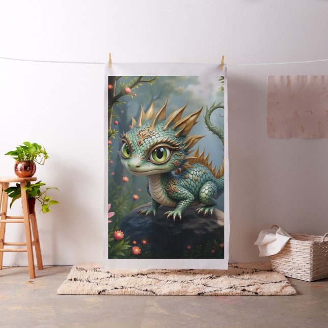 Auren – Kleiner Smaragd-Walddrache  Stoff (Beispiel)