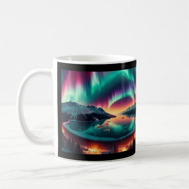 Aureola Borealis in Alaska Kaffeetasse (Links)