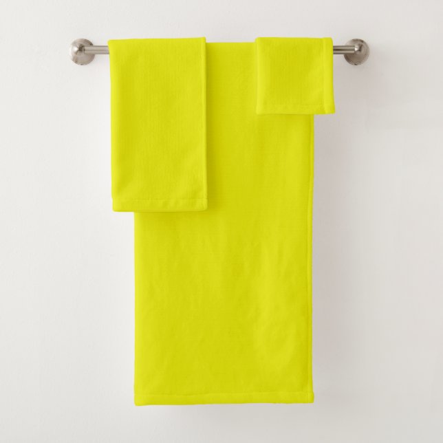 Aureolin (Vollfarbe) Badhandtuch Set (Insitu)