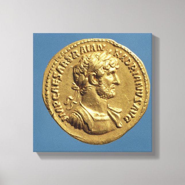 Aureus von Hadrian Leinwanddruck (Vorderseite)