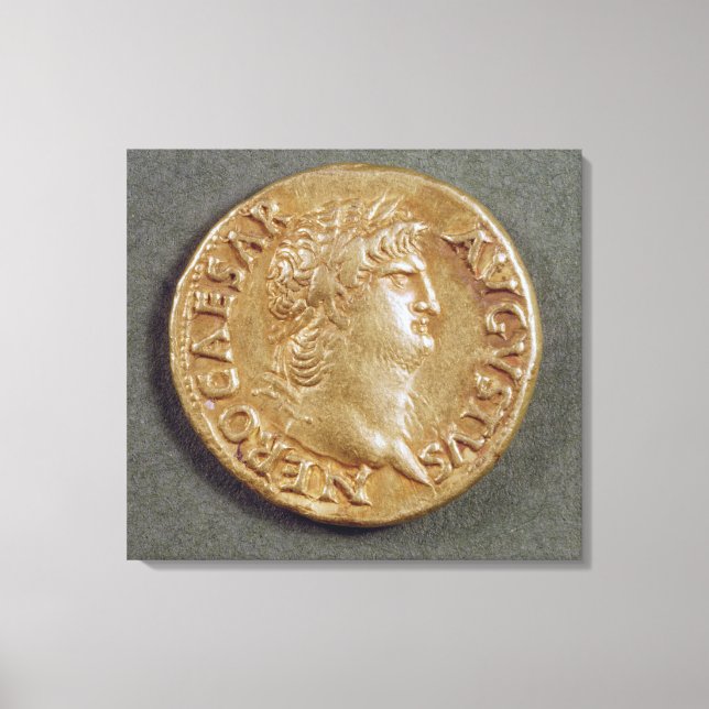 Aureus von Nero Leinwanddruck (Vorderseite)