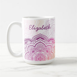 Auri Mandala 475ml personalisierter Becher Kaffeetasse