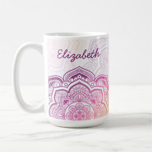 Auri Mandala 475ml personalisierter Becher Kaffeetasse