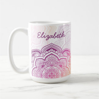 Auri Mandala 475ml personalisierter Becher Kaffeetasse