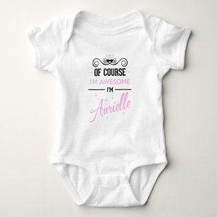 Aurielle Natürlich bin ich Awesome Name Baby Strampler
