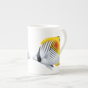 AurigaThreadfinbutterflyfish-Knochen-China-Tasse Prozellantasse