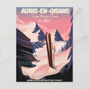 AURIS-EN-OISANS Frankreich Skiposter Postkarte