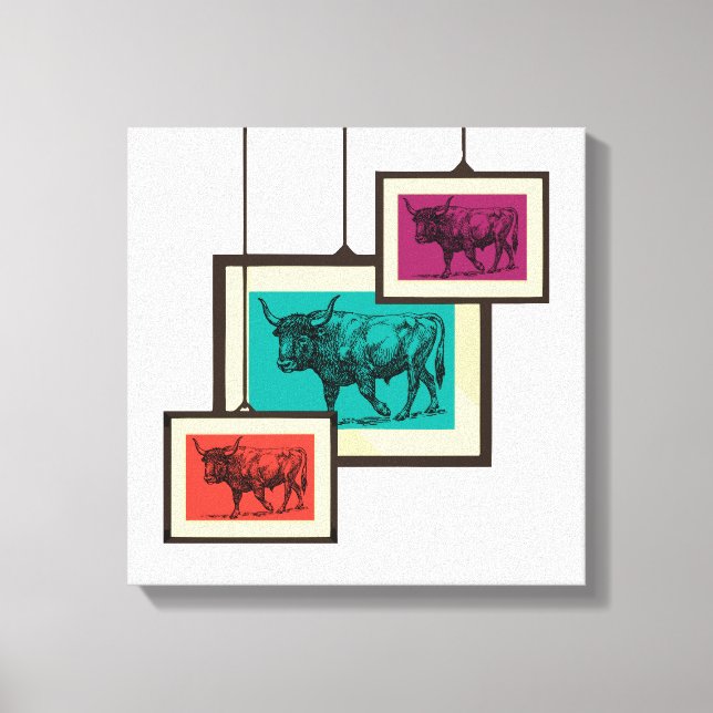 Aurochs Wild Ox Leinwanddruck (Vorderseite)