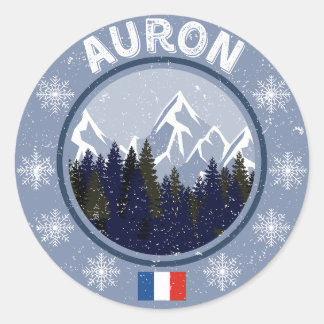 Auron Station Runder Aufkleber