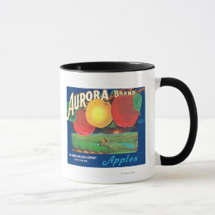 Aurora Apple beschriften (Blau) - Dayton, WA Tasse