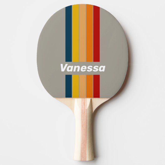 Aurora Arcade Pin Striped with Name Tischtennis Schläger (Vorderseite)