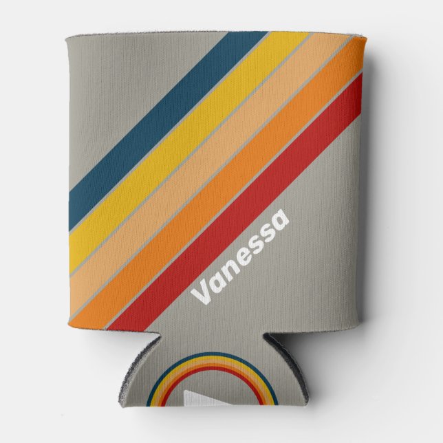 Aurora Arcade Striped with Name Dosenkühler (Vorderseite)