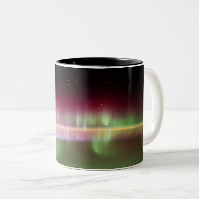 Aurora Australis - Internationale Raumstation Zweifarbige Tasse (VorderseiteRechts)