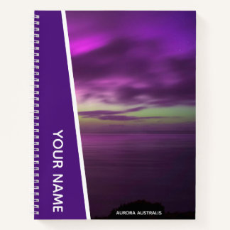 Aurora Australis Southern Lights Australia Purple Notizbuch