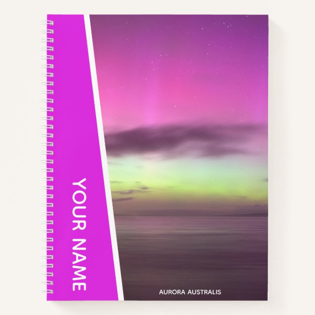 Aurora Australis - Südliche Lichter Australien Pin Notizbuch (Vorderseite)