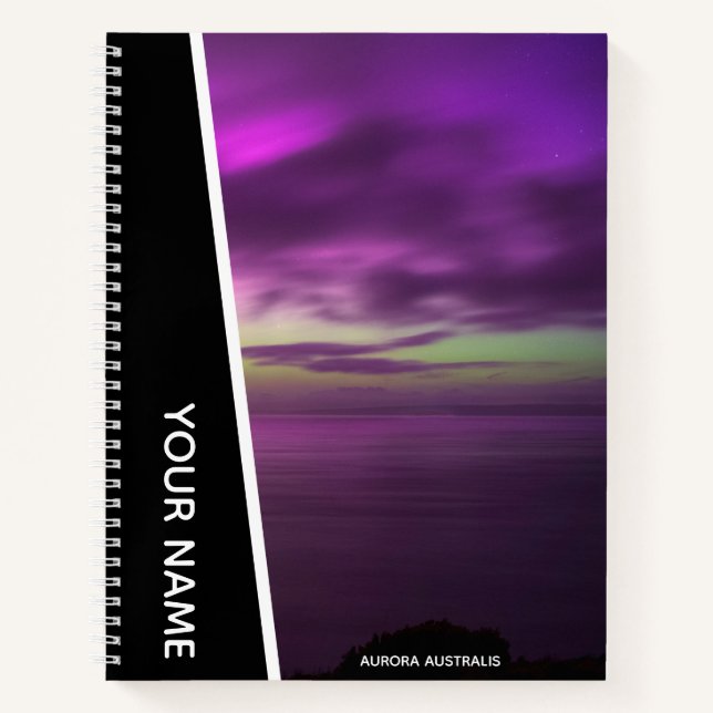 Aurora Australis - Südliche Lichter Australien Sch Notizbuch (Vorderseite)