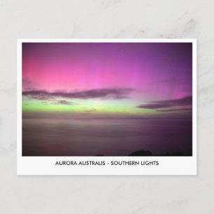 Aurora Australis - Südliche Lichter Nacht Sky Postkarte