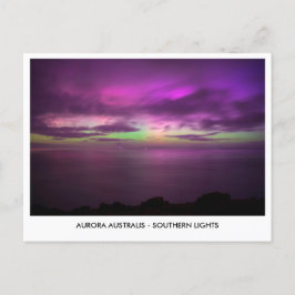 Aurora Australis - Südliche Lichter Nacht Sky Postkarte