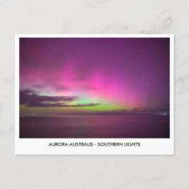 Aurora Australis - Südliche Lichter Nacht Sky Postkarte