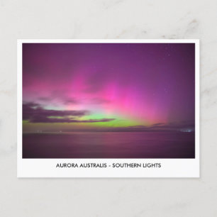 Aurora Australis - Südliche Lichter Nacht Sky Postkarte