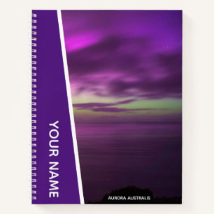 Aurora Australis Südlichter Australien Purpur Notizbuch