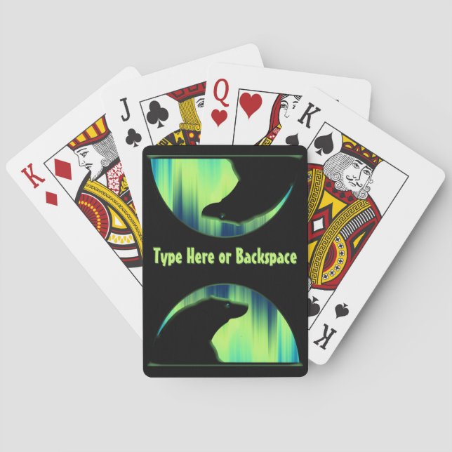 Aurora Bärenkarten Personalisierte Bärenspielkarte Spielkarten (Rückseite)