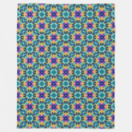 Aurora-Blüten-Teppich  Fleecedecke