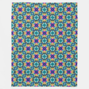 Aurora-Blüten-Teppich Fleecedecke