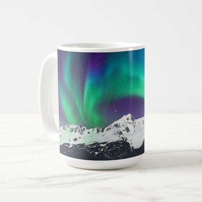 Aurora Borealis - 15 oz. Tasse (Vorderseite Links)
