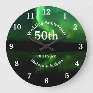 Aurora Borealis, 50. Jubiläum der Hochzeit Große Wanduhr