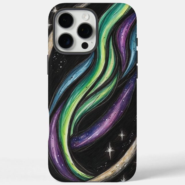 Aurora Borealis Abstrakt Phone Case (Rückseite)