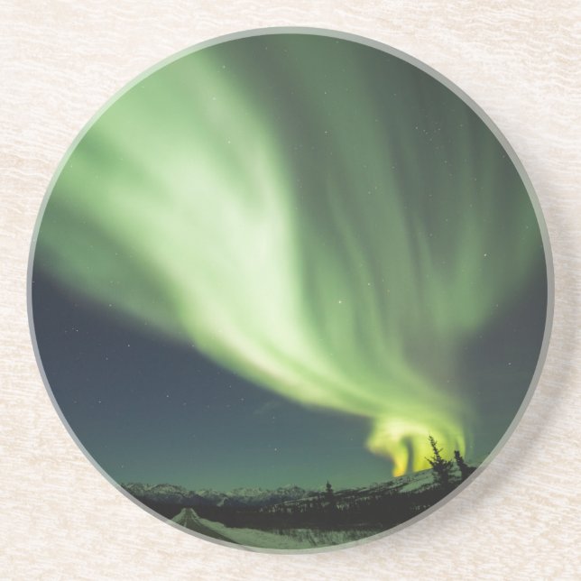 Aurora Borealis - Alaska Getränkeuntersetzer (Vorne)