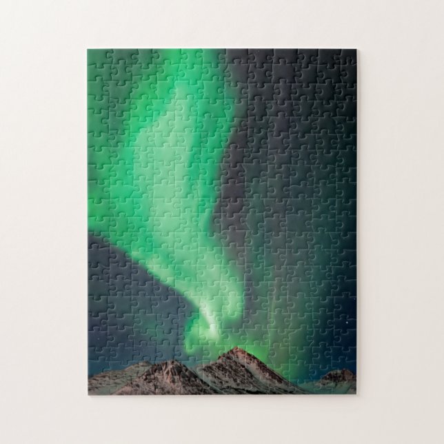 Aurora Borealis | Ankerplatz, Alaska Puzzle (Vertikal)