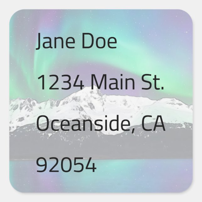 Aurora Borealis - Aufkleber für den Umschlag (Vorderseite)