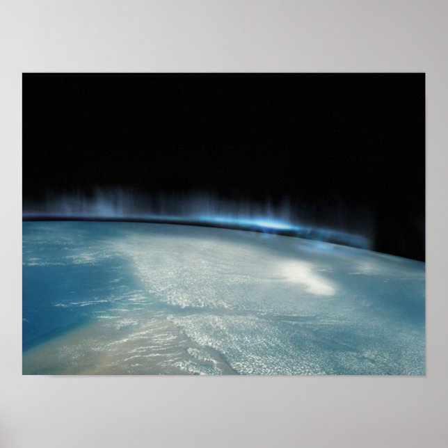 Aurora Borealis aus dem Weltraum Poster (Vorne)