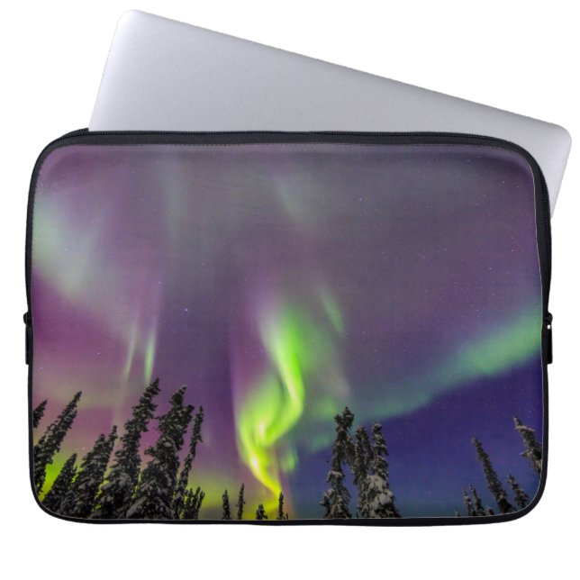 Aurora Borealis | Banken, Alaska Laptopschutzhülle (Vorderseite)