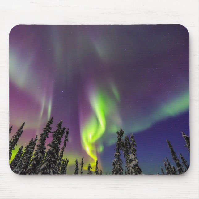 Aurora Borealis | Banken, Alaska Mousepad (Vorne)