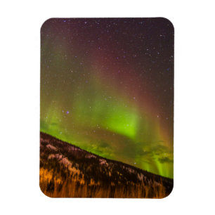 Aurora Borealis   Berge Fairbanks Alaska Magnet