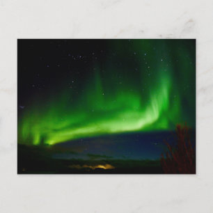 Aurora Borealis Colors The Night Sky Postcard Postkarte