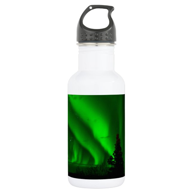 Aurora borealis edelstahlflasche (Vorderseite)