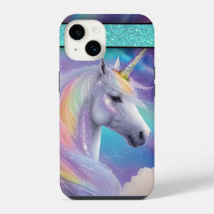 Aurora Borealis Fantasy Regenbogen Glitter Einhorn iPhone 14 Hülle