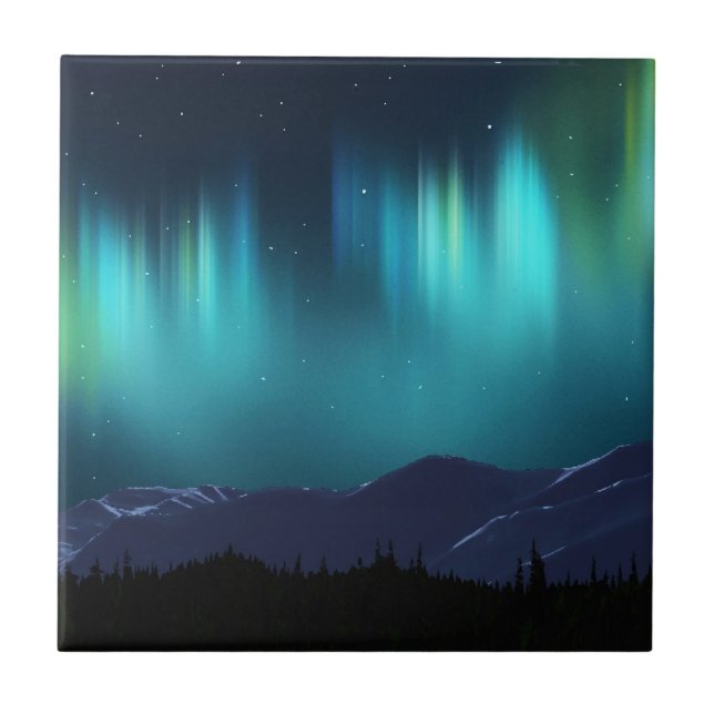 Aurora Borealis Fliese (Vorderseite)