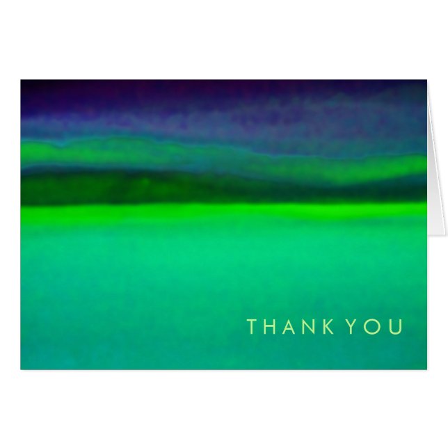 AURORA BOREALIS Folded Thank You Card (Vorderseite (Horizontal))