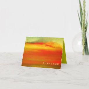 AURORA BOREALIS Folded Thank You Card Dankeskarte