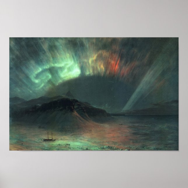 Aurora Borealis Frederic Edwin Church Poster (Vorne)