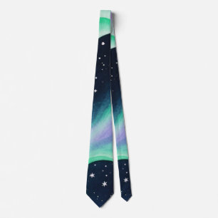 Aurora Borealis, grün und Lila Krawatte