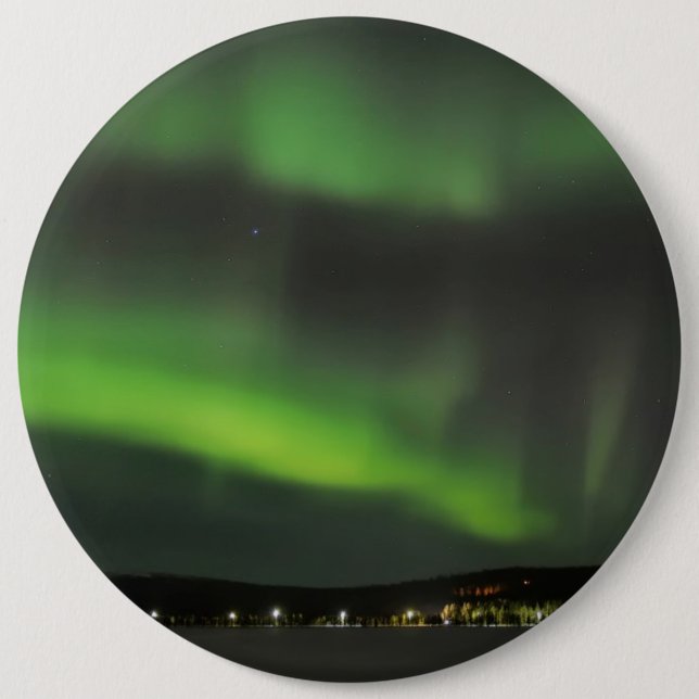 Aurora borealis im Himmelknopf Button (Vorderseite)