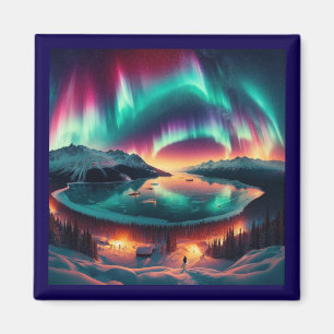 Aurora Borealis in Alaska Magnet