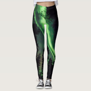 Aurora borealis in finnischem Lappland Leggings